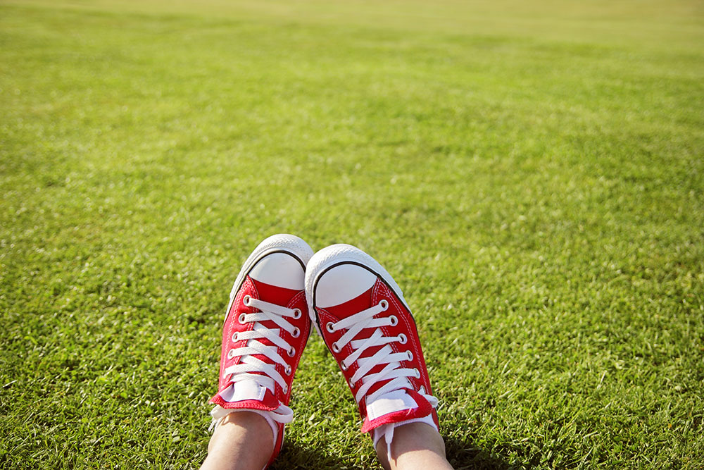 Shoes On Grass